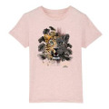 T-shirt femme premium bio Panth&egrave;re Native Tribes Zoo des Sables d&rsquo;Olonne + transfert Col Zoo les Sables d&rsquo;Olonne Hibiscus XS