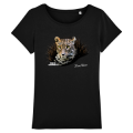 T-shirt femme premium bio Panthère Zoo de Champrepus Black XS