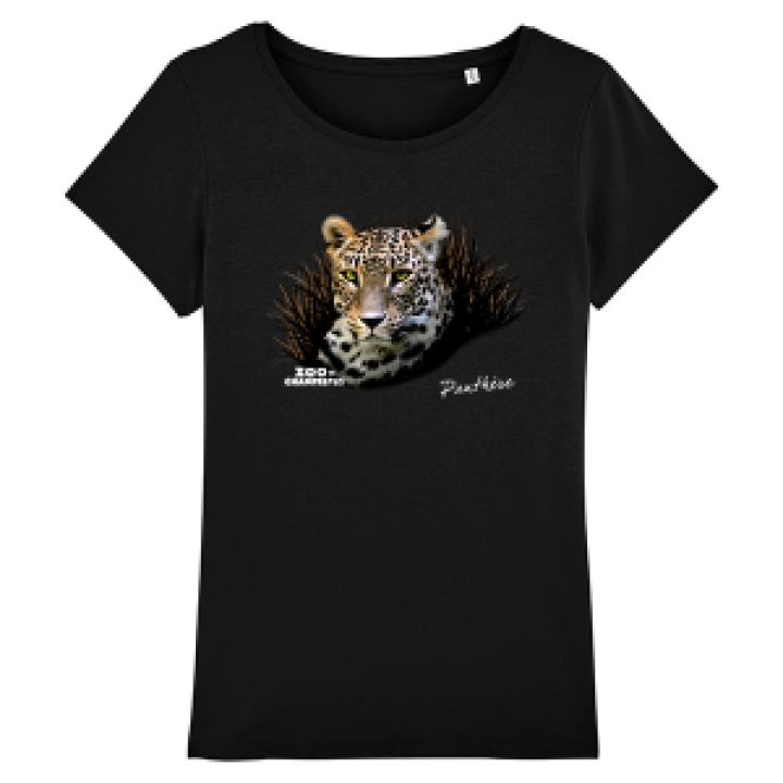 Tshirt femme premium bio Panthère Zoo de Champrepus Black S