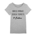 T-shirt femme premium bio Pimpante/ Pompette Black S