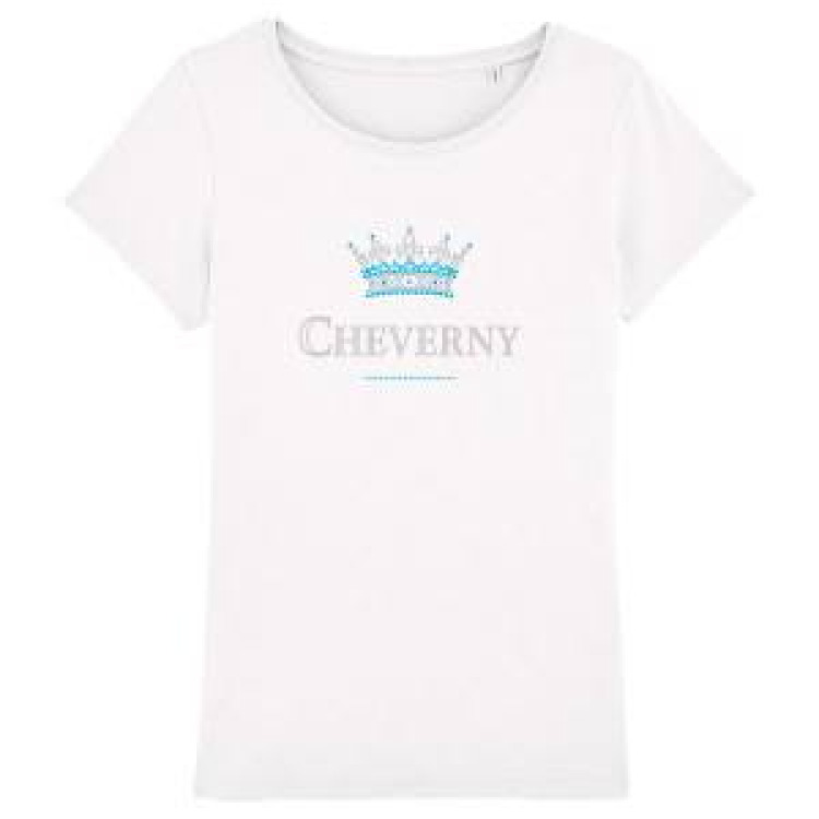 T-shirt femme premium bio Strass Couronne Cheverny Black S