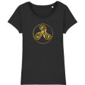 T-shirt femme premium bio Triskel M&eacute;tallique Black XS