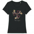 T-shirt femme premium bio Triskell 3 Dragons (Bc1021) Black S