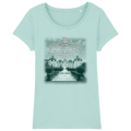 T-shirt femme premium bio Vue du Château + transfert Paillette Cheverny Lilac peak XS