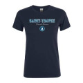 T-shirt femme Saint Tropez French Riviera Bateau Marine S