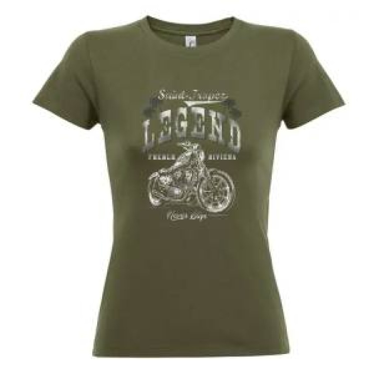 T-shirt femme Saint Tropez Légende Biker French Riviera Noir Profond S