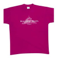 T-shirt femme Sérigraphie du Mont en Argent + Broderie Mont Saint Michel Fuschia S