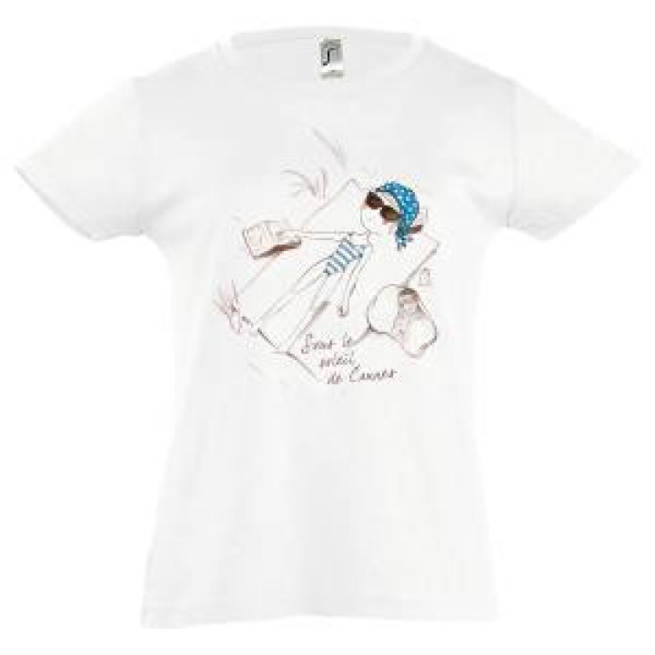 Tshirt femme Sous le Soleil de Cannes Blanc M
