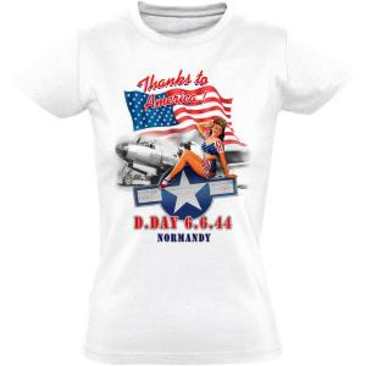 Tshirt femme Thanks To America Blanc S