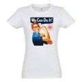 T-shirt femme We Can Do It !!! 80th Anniversary Blanc S