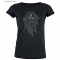 T-shirt fillette Attrape-r&ecirc;ves + Strass Noir Profond 2 ans