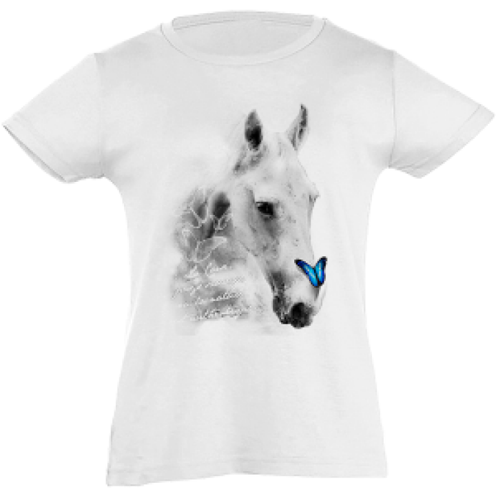 Tshirt fillette Classic Horse Corsica Blanc 4 ans