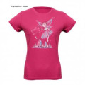 T-shirt fillette F&eacute;e Papillon Broc&eacute;liande + transfert Strass Fuschia 2 ans