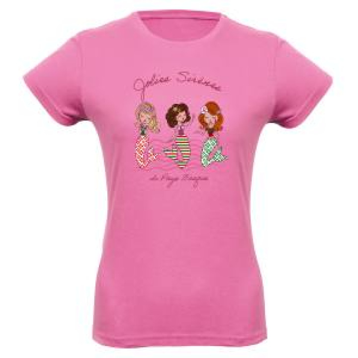 Tshirt fillette Jolies Sirènes du Pays Basque Rose Orchidée 2 ans