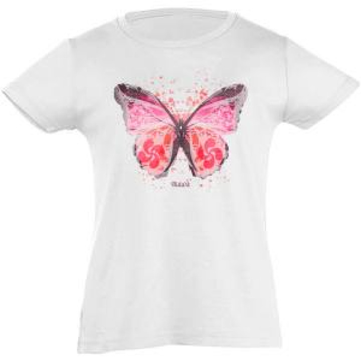 Tshirt fillette Papillon Bidart Blanc 4 ans