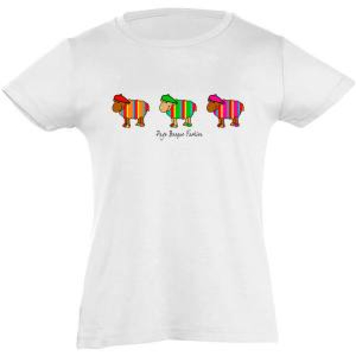 Tshirt fillette Pays Basque Fashion Blanc 2 ans