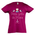 T-shirt fillette Petite Fille de Marin Bretagne Fuschia 2 ans