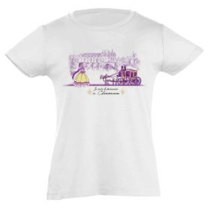 Tshirt fillette Princesse  Carrosse Chenonceau Blanc 2 ans