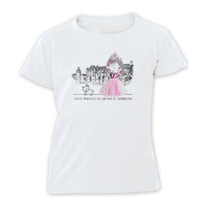 Tshirt fillette SelfiePrincesse Au Château de Chenonceau Blanc 4 ans