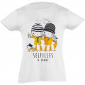 T-shirt fillette Selfilles &agrave; Erquy Blanc 2 ans