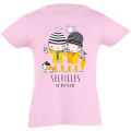 T-shirt fillette Selfilles en Bretagne Blanc 2 ans
