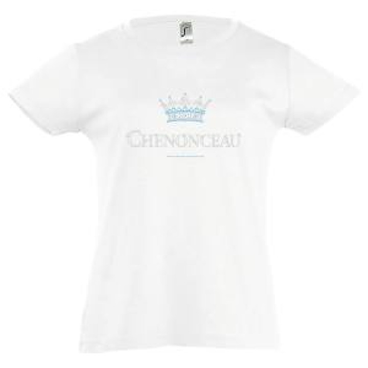 Tshirt fillette Strass Couronne Cheverny Noir Profond 8 ans