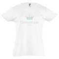 T-shirt fillette Strass Couronne Cheverny Noir Profond 8 ans