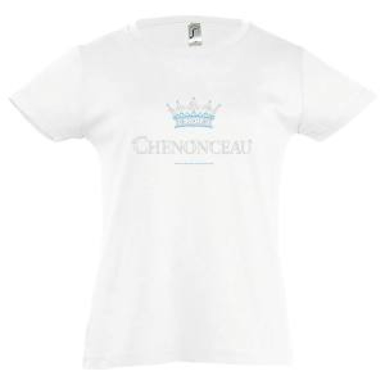 T-shirt fillette Strass Couronne Cheverny Noir Profond 10 ans