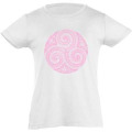 T-shirt fillette Triskell + Strass Blanc 2 ans
