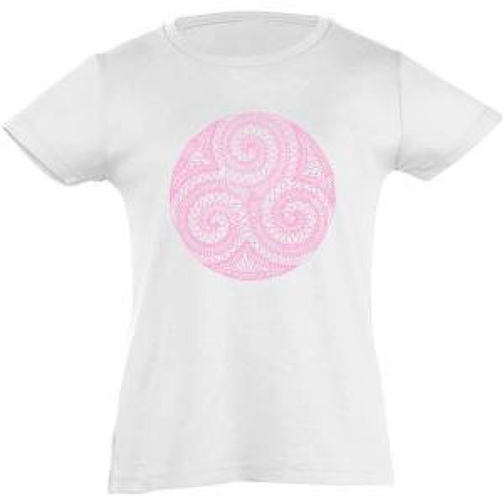 Tshirt fillette Triskell  Strass Blanc 4 ans