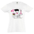 T-shirt fillette V&eacute;lo Fille Ballade &agrave; Belle &Icirc;le en Mer Blanc 2 ans