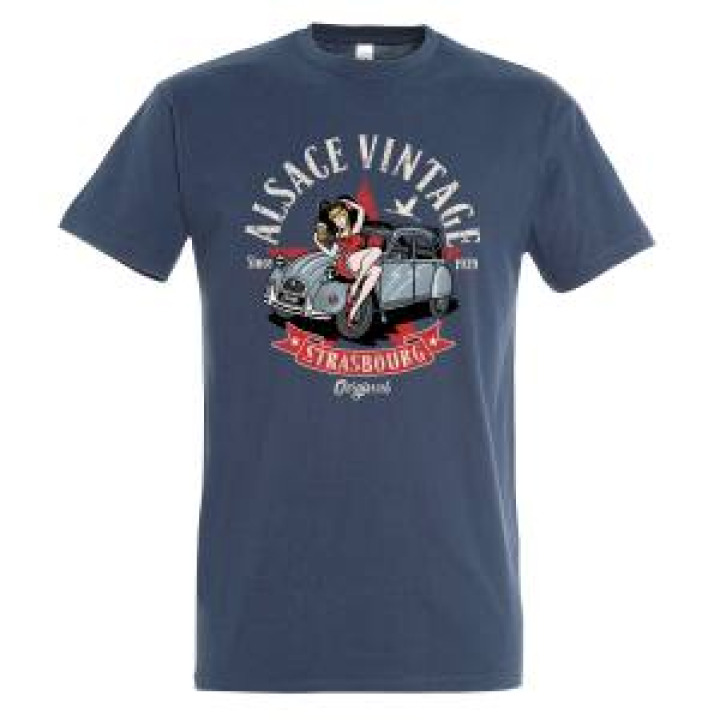 Tshirt homme 2 CV Alsace Strasbourg France Denim XS