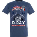 T-shirt homme ajust&eacute; Barge de D&eacute;barquement dans le Soldat D-Day 75&egrave;me Denim S