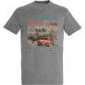 T-shirt homme ajusté Classic Race Driver Tour de Corse Corsica Gris Chiné S