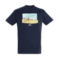 T-shirt homme ajusté Dinausores à la Plage Paléospace French Marine XS