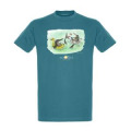 T-shirt homme ajusté Dinausores avec Leur Bouée Paléospace Bleu canard XS
