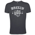 T-shirt homme ajust&eacute; Grand Drapeau Breizh Authentic Anthracite Chin&eacute; XS