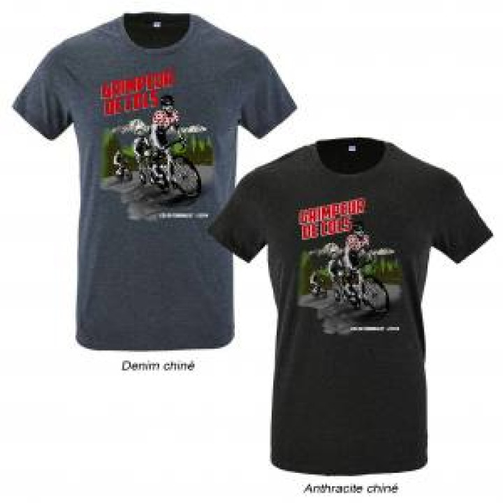Tshirt homme ajusté Grimpeur de Cols Col du Tourmalet 2115m Anthracite Chiné S