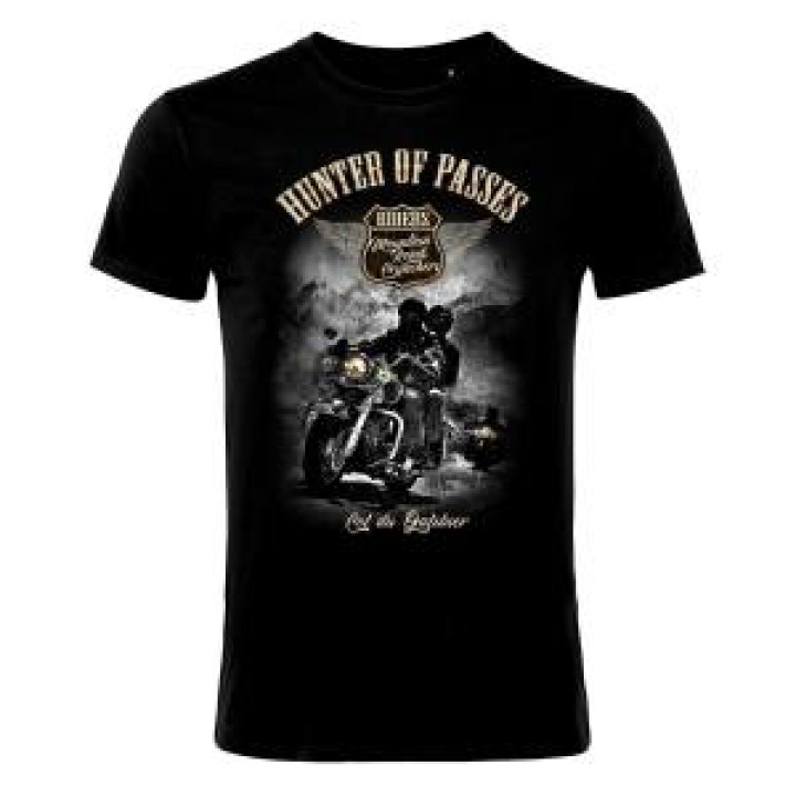 Tshirt homme ajusté Hunter of Passes Col du Galibier Noir Profond M