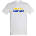 T-shirt homme ajust&eacute; Madi &Icirc;le c&ocirc;t&eacute; Mer Blanc S