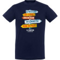 T-shirt homme ajusté Panneaux Île Aux Oiseaux/ Arcachon/ la Gironde côté Océan Marine XS