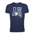 T-shirt homme ajusté Sérigraphie Ah Baba à Moitie Transparent French Marine XS