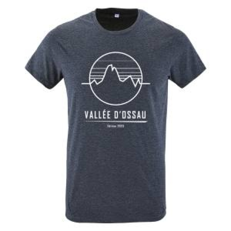 T-shirt homme ajusté Sérigraphie logo Client Vallée D’Ossau 2023 Terracotta XL
