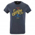 T-shirt homme ajust&eacute; Surfer Hendaye C&ocirc;te Basque Denim Chin&eacute; XS