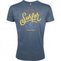 T-shirt homme ajusté Surfer Labenne-Océan Côte Landaise Denim Chiné XS