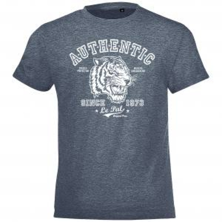 Tshirt homme ajusté Tête de Tigre le Pal Denim Chiné XS