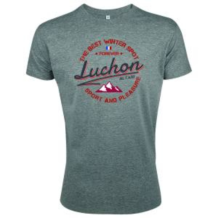 T-shirt homme ajusté The Best Winter Spot Luchon 630m Gris Chiné XXL
