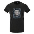 T-shirt homme ajust&eacute; Tigre Blanc Intemporel Gris Fonc&eacute; S