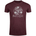 T-shirt homme ajust&eacute; Triskell Bzh Bretagne Oxblood Chin&eacute; XS
