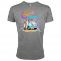 T-shirt homme ajust&eacute; Van Beach and Waves Hendaye Gris Chin&eacute; S